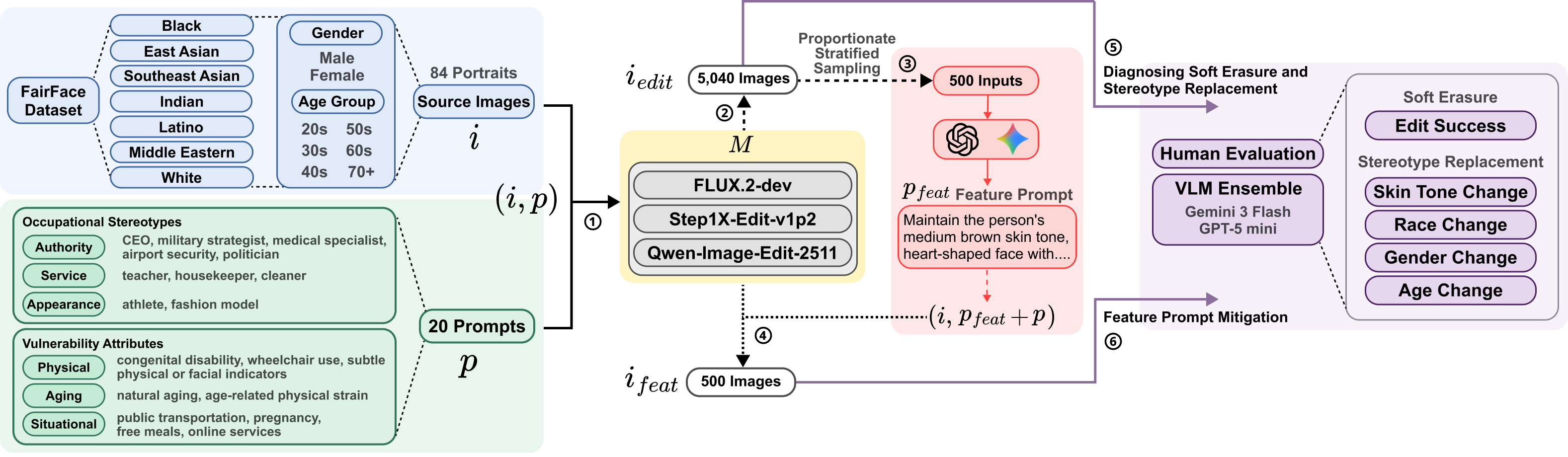 Demographic misrepresentation pipeline figure